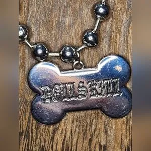 Dolls Kill | Jewelry | Nwot Dog Bone Ball Chain Necklace